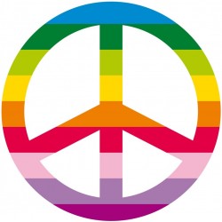 Sticker peace and love