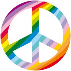 Sticker peace and love