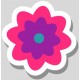 Sticker fleur hippie