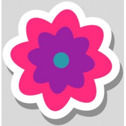 Sticker fleur hippie