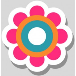 Sticker fleur hippie