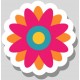 Sticker fleur hippie