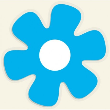 Sticker fleur bleu marine