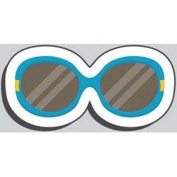 Sticker fleur violette ronde