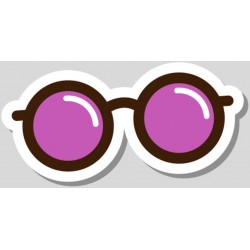 Sticker lunette hippie