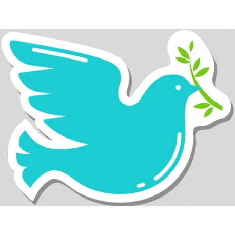 Sticker lunette ronde hippie