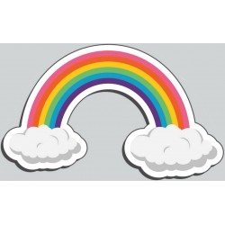 Sticker tresse hippie bleu rose