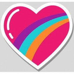 Sticker chaussure haute violet