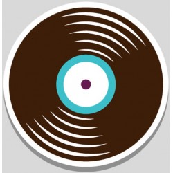 Sticker coeur hippie love