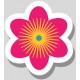 Sticker deco fleur petale orange