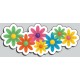Sticker fleur pistile rose