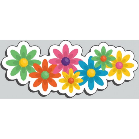 Sticker fleur pistile rose