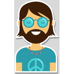 Sticker guitare rose