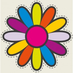 Sticker femme hippie