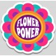 Sticker fleur couleurs hippie