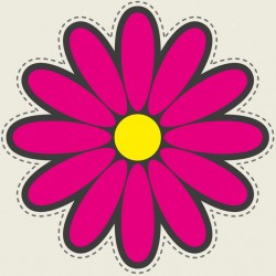 Sticker flower power