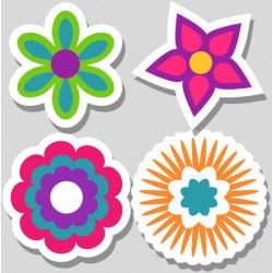 Sticker lunette coeur violet