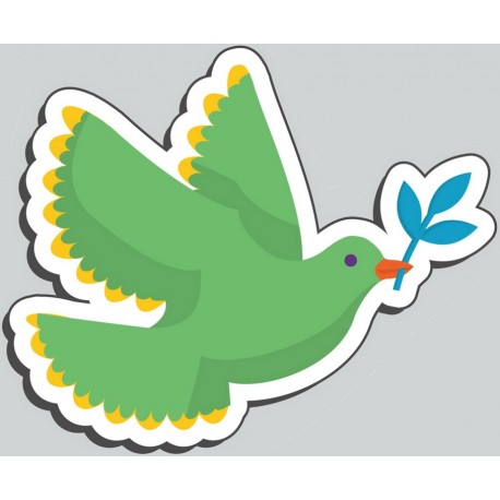 Sticker arc en ciel dans oiseau