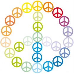 Sticker radio hippie