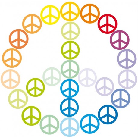 Sticker radio hippie