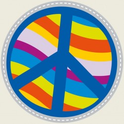 Sticker peace and love