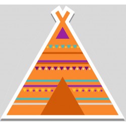 Sticker taureau os hippies