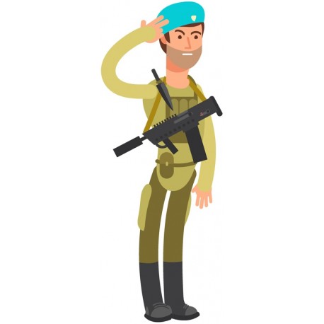 Sticker militaire garde a vous