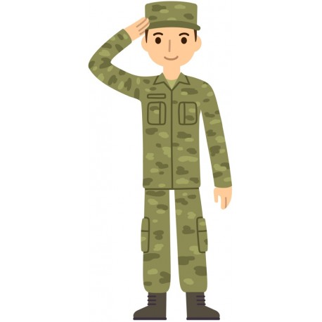 Sticker muraux homme militaire