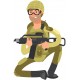 Sticker militaire casque et arme