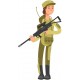Sticker femme militaire casque