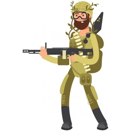 Sticker militaire avec missile