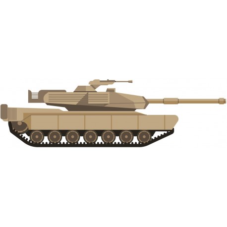 Sticker tank marron