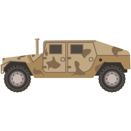 Autocollant jeep camouflage