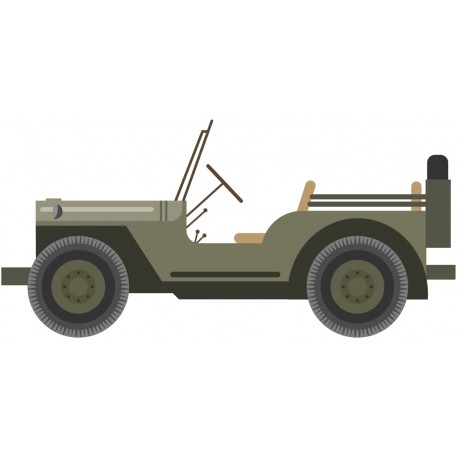 Sticker petite jeep militaire