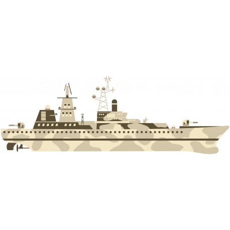 Sticker bateau militaire