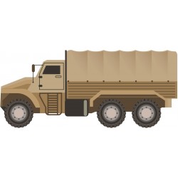 Sticker camion militaire beige