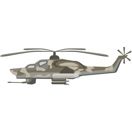 Sticker helicoptere militaire