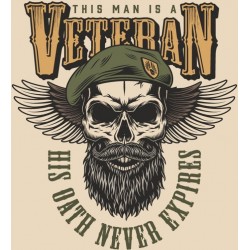 Sticker badge veteran