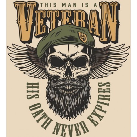 Sticker badge veteran