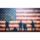 Sticker drapeau US militaire geant