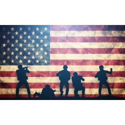 Sticker drapeau US militaire geant