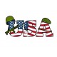Sticker mural USA casque militaire