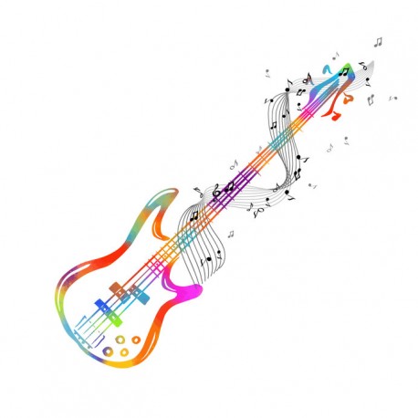 Sticker cle de sol et notes