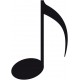 Sticker note de musique sol