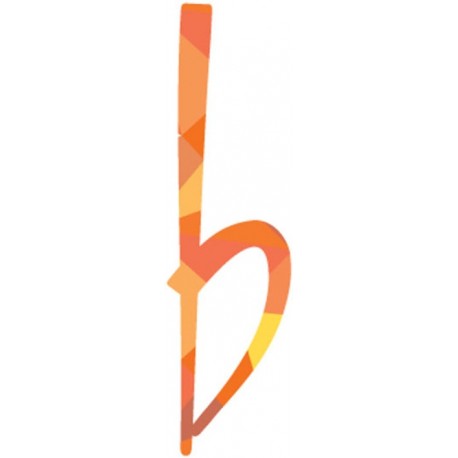 Sticker cle de sol orange