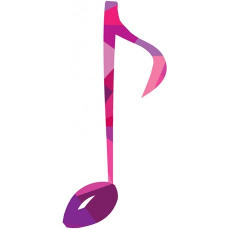 Sticker note de musique orange