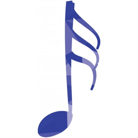 Sticker triple croche bleu