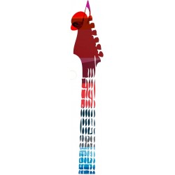Sticker guitare electrique couleurs