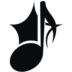 Sticker cle de sol avec notes