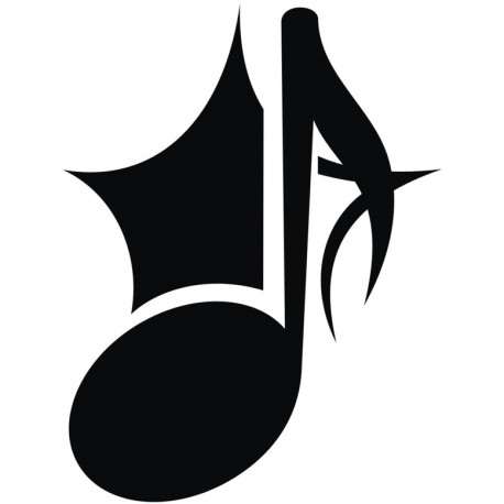 Sticker cle de sol avec notes